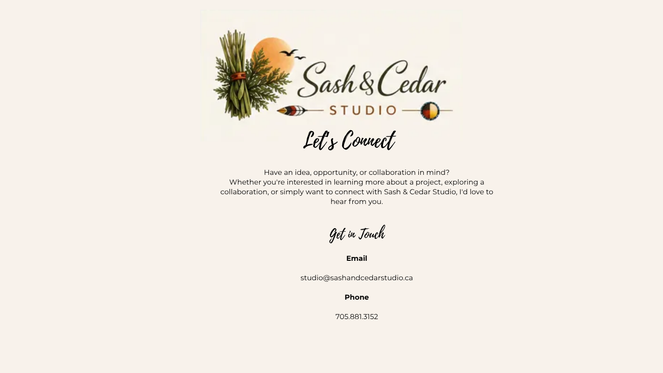 Contact Sash & Cedar Studio